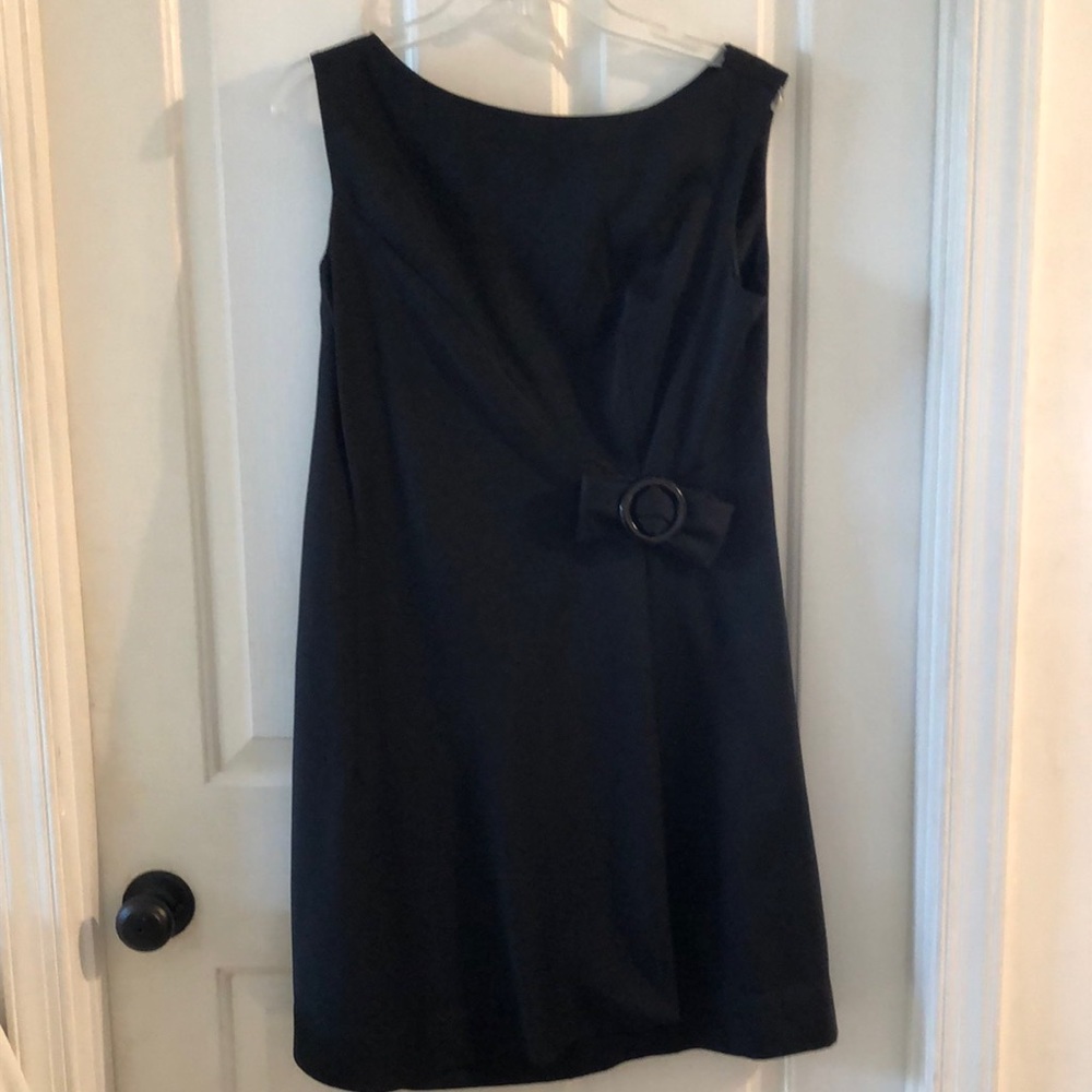 Adorable Black Wrap Bow Dress